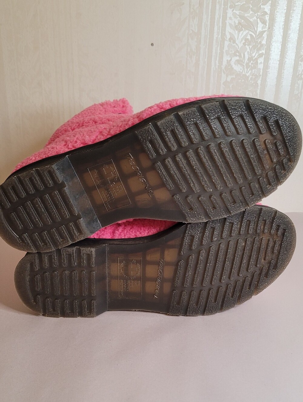 Dr Martens 1460 Pascal Pink Faux Shearling Boots - Picture 9 of 10